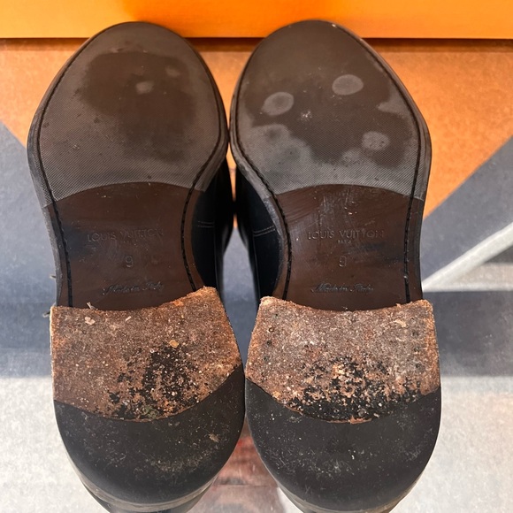 Louis Vuitton Mens Blue Leather lace up Oxfords - Picture 7 of 12